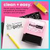 imageExcelMark Personalized Teacher Stamps for Classroom  Custom Stamps for Grading  Puns of Praise with 12 Stylish Mount Patterns Pink Mount Youre One Smart CookiePink Mount