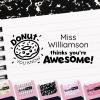 imageExcelMark Personalized Teacher Stamps for Classroom  Custom Stamps for Grading  Puns of Praise with 12 Stylish Mount Patterns Pink Mount Youre One Smart CookiePink Mount