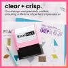 imageExcelMark Personalized Teacher Stamps for Classroom  Custom Stamps for Grading  Puns of Praise with 12 Stylish Mount Patterns Pink Mount Youre One Smart CookiePink Mount
