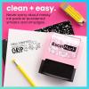 imageExcelMark Personalized Teacher Stamps for Classroom  Custom Stamps for Grading  Puns of Praise with 12 Stylish Mount Patterns Pink Mount Youre One Smart CookiePink Mount