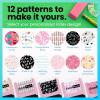 imageExcelMark Personalized Teacher Stamps for Classroom  Custom Stamps for Grading  Puns of Praise with 12 Stylish Mount Patterns Pink Mount Youre One Smart CookiePink Mount