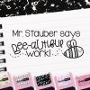 imageExcelMark Personalized Teacher Stamps for Classroom  Custom Stamps for Grading  Puns of Praise with 12 Stylish Mount Patterns Pink Mount Youre One Smart CookiePink Mount
