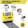 imageExcelMark Rolling Identity Theft Guard Stamp Roller Stamp Refill Ink and SelfInking Stamp15 inches Pack of 2