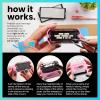 imageExcelMark SelfInking DIY Custom Rubber Stamp Kit  Personalized Stamper for Business or Home  Address Stamp Message Stamp and More BlackPink Mount