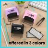 imageExcelMark SelfInking DIY Custom Rubber Stamp Kit  Personalized Stamper for Business or Home  Address Stamp Message Stamp and More BlackPink Mount