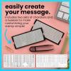 imageExcelMark SelfInking DIY Custom Rubber Stamp Kit  Personalized Stamper for Business or Home  Address Stamp Message Stamp and More BlackPurple Mount