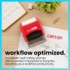 imageExcelMark Sign HERE  SelfInking TwoColor Rubber Office Stamp  Red and Blue InkCLIENTS COPY