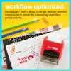 imageExcelMark Sign HERE  SelfInking TwoColor Rubber Office Stamp  Red and Blue InkPLEASE REDO
