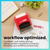 imageExcelMark Sign HERE  SelfInking TwoColor Rubber Office Stamp  Red and Blue InkSIGN HERE