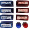 imageExcelMark Teacher Stamp Set  Motivation School Classroom Homework Grading  Refill Ink Included 7 Stamps Plus Red and Blue Ink Bottle  Storage Tray Included