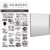 imageCling Stamp Set with 4quotx 4quotClear Acrylic Stamp Block Planner