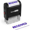 imageExcelMark A1539 SelfInking Rubber Stamp  Received with Signature Line  Blue