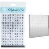 imageExcelMark Cling Stamp Set with 4quotx 4quotClear Acrylic Stamp Block Alphabet
