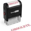 imageExcelMark Obsolete Self Inking Rubber Stamp  Red Ink A1539