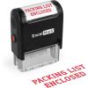 imageExcelMark Packing List Enclosed  SelfInking Rubber Stamp  A1539 Red Ink