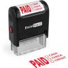imageExcelMark Paid Cash Check Credit  SelfInking Rubber Stamp  A1539 Red Ink