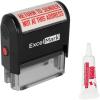 imageExcelMark Return to Sender NOT at This Address Self Inking Rubber Stamp  Red Ink A2359  Large Size Stamp Plus 5cc Refill Ink