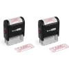 imageExcelMark Scanned  SelfInking Rubber Stamp  A1539 Red Ink916 x 112 Pack of 2