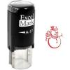 imageExcelMark SelfInking Christmas Rubber Stamp  Snowman  Red Ink