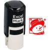 imageExcelMark SelfInking Christmas Rubber Stamp Snowman Red Ink
