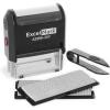 imageExcelMark SelfInking DIY Custom Rubber Stamp Kit  Personalized Stamper for Business or Home  Address Stamp Message Stamp and More BlackBlack Mount