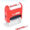 imageExcelMark Sign HERE  SelfInking TwoColor Rubber Office Stamp  Red and Blue InkSIGN HERE