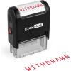 imageExcelMark WITHDRAWN Self Inking Rubber Stamp  Red Ink A1539