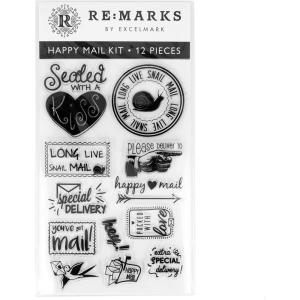 imageExcelMark Cling Stamp Set Happy Mail