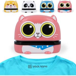 imageExcelMark Clothing Name Stamp for Kids Waterproof Ink Perfect for Daycare Camp and School PandaKitten