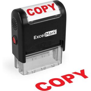 imageExcelMark Copy Stamp Self Inking Rubber Stamp  Red Ink for Office Use Ideal for Efficient Document Management with Copy Stamps Perfect for Professional SettingsCOPY