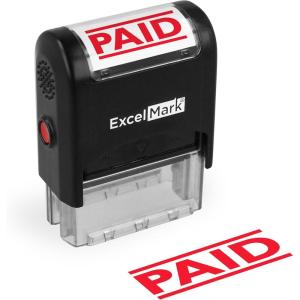 imageExcelMark Copy Stamp Self Inking Rubber Stamp  Red Ink for Office Use Ideal for Efficient Document Management with Copy Stamps Perfect for Professional SettingsPAID