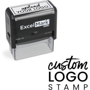 imageExcelMark Custom Logo Stamp  Personalized SelfInking Stamp  Upload Your Own Image MediumLarge