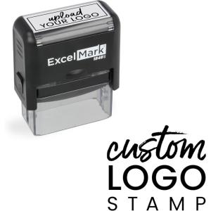 imageExcelMark Custom Logo Stamp  Personalized SelfInking Stamp  Upload Your Own Image MediumMedium