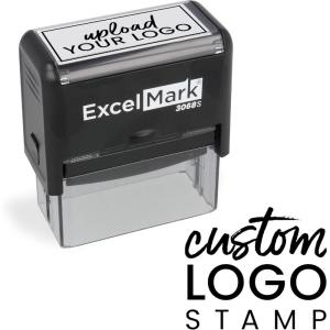 imageExcelMark Custom Logo Stamp  Personalized SelfInking Stamp  Upload Your Own Image MediumXL
