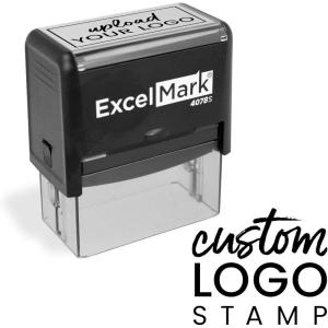 imageExcelMark Custom Logo Stamp  Personalized SelfInking Stamp  Upload Your Own Image MediumXXL