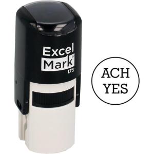 imageExcelMark Custom Round Self Inking Inspection Stamp  58quot Diameter 2 Lines