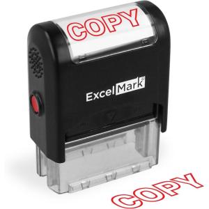 imageExcelMark FAXED Self Inking Rubber Stamp  Red InkCOPY