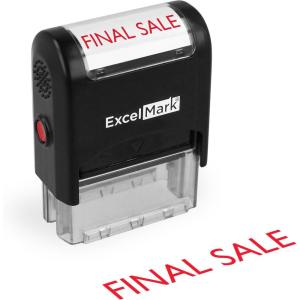 imageExcelMark Final Sale Self Inking Rubber Stamp  Red Ink A1539