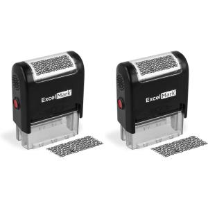 imageExcelMark Identity Theft Protection Stamp  Standard Size 78quot X 2516quotID Theft Stamp Pack of 2