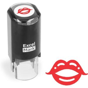 imageExcelMark Lips  SelfInking Rubber Stamp  Red Ink