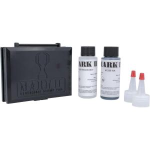 imageExcelMark Mark II Reversible Stamp Pad Kit for Rubber Stamps  Includes 2 oz Ink Black