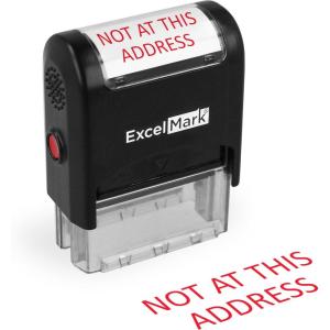imageExcelMark NOT at This Address Self Inking Rubber Stamp  Red Ink A1539