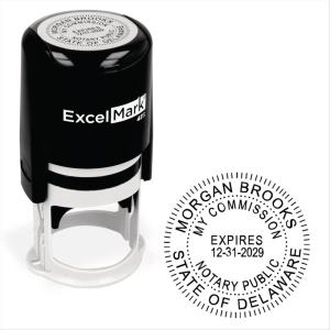 imageExcelMark Notary Stamp for All 50 States  Official State Seal  New Jersey  RoundDelaware