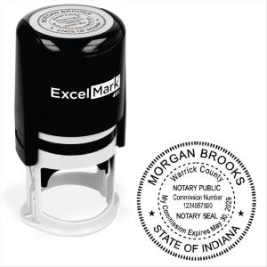 imageExcelMark Notary Stamp for All 50 States  Official State Seal  New Jersey  RoundIndiana