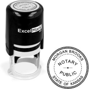 imageExcelMark Notary Stamp for All 50 States  Official State Seal  New Jersey  RoundKansas