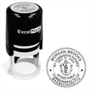 imageExcelMark Notary Stamp for All 50 States  Official State Seal  New Jersey  RoundMassachusetts