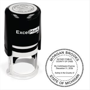 imageExcelMark Notary Stamp for All 50 States  Official State Seal  New Jersey  RoundMichigan