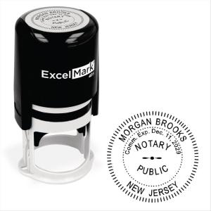 imageExcelMark Notary Stamp for All 50 States  Official State Seal  New Jersey  RoundNew Jersey