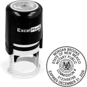 imageExcelMark Notary Stamp for All 50 States  Official State Seal  New Jersey  RoundNew Mexico