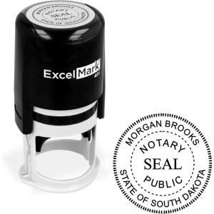 imageExcelMark Notary Stamp for All 50 States  Official State Seal  New Jersey  RoundSouth Dakota